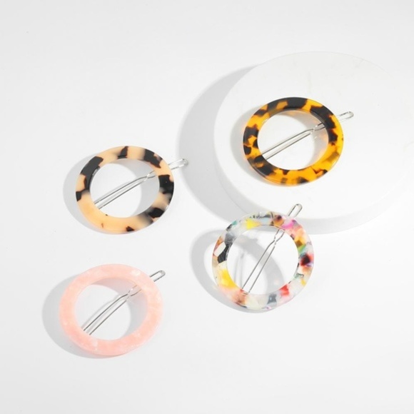 50% OFF Bundles Circle Acrylic Resin Hair Clip - Picture 4 of 5